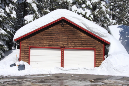 Snow Covered Garage
